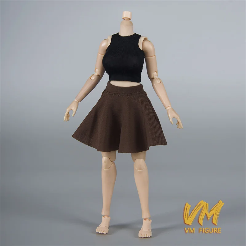 الفلفل الحار 1/12 أنثى تمتد تنورة دمية الزي تنورة قصيرة صغيرة الملابس والاكسسوارات نموذج صالح 6 "الجندي عمل الشكل ألعاب الجسم #3