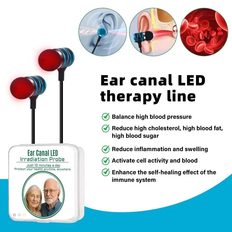 Wireless Rechargeable Ear Care Device 650NM Red Light Ear Illuminator Portable Household Ear Skincare Tool