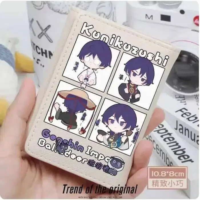 Genshin Impact Wanderer mode portefeuille PU sac à main carte pièce de monnaie moraillon sac d'argent Cosplay cadeau B211 Anime