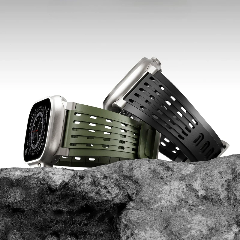 

Sports Silicone WatchStrap For Apple Watch Ultra 3 2 1 49mm Rubber Strap For iwatch Sereis 11 10 9 8 7 6 SE 5 46MM 45MM 44MM