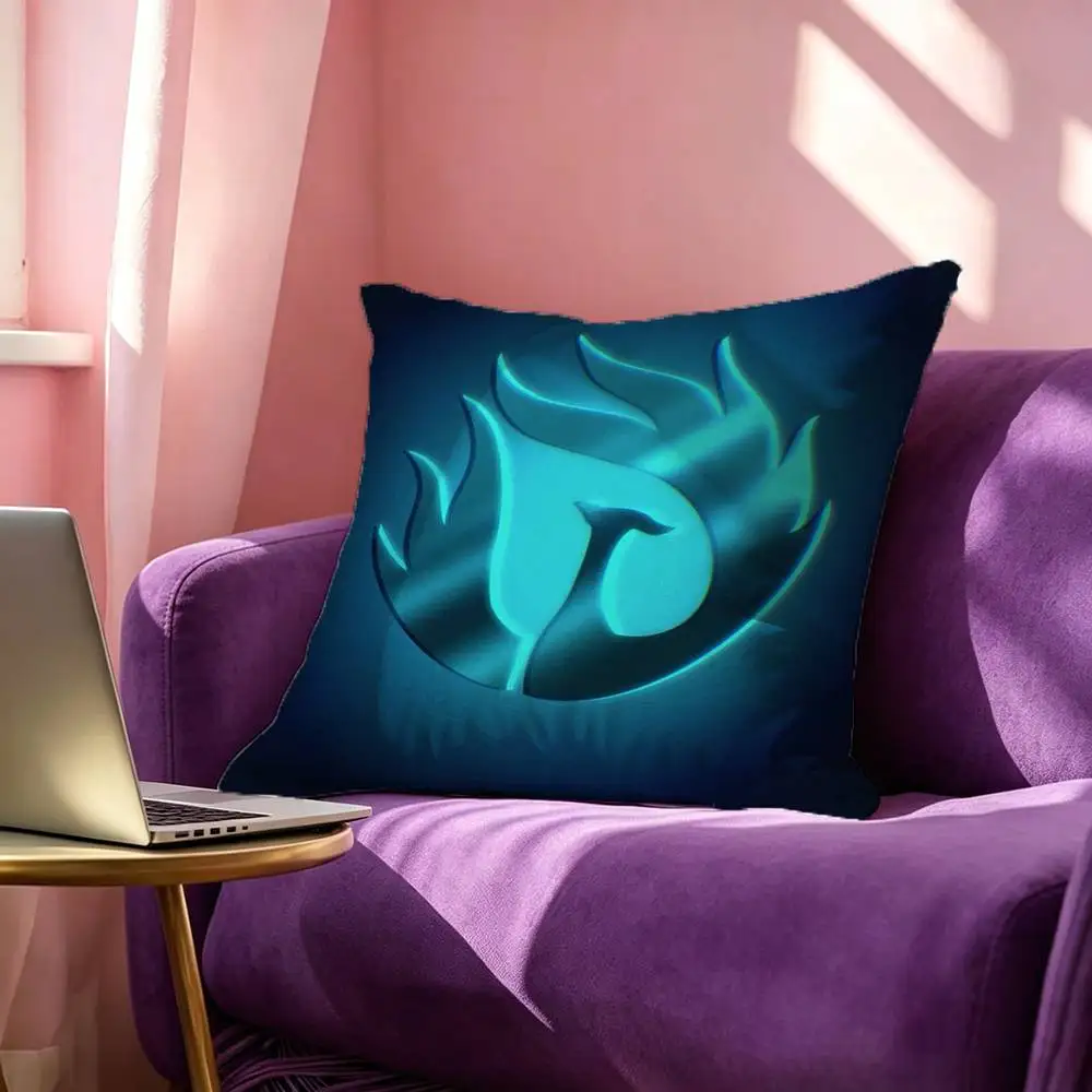 Cartoon N-NinJAGO Cool logo Pillow Case Square Double-Sided Sofa Cushion Cover Bedroom Bedside Pillow