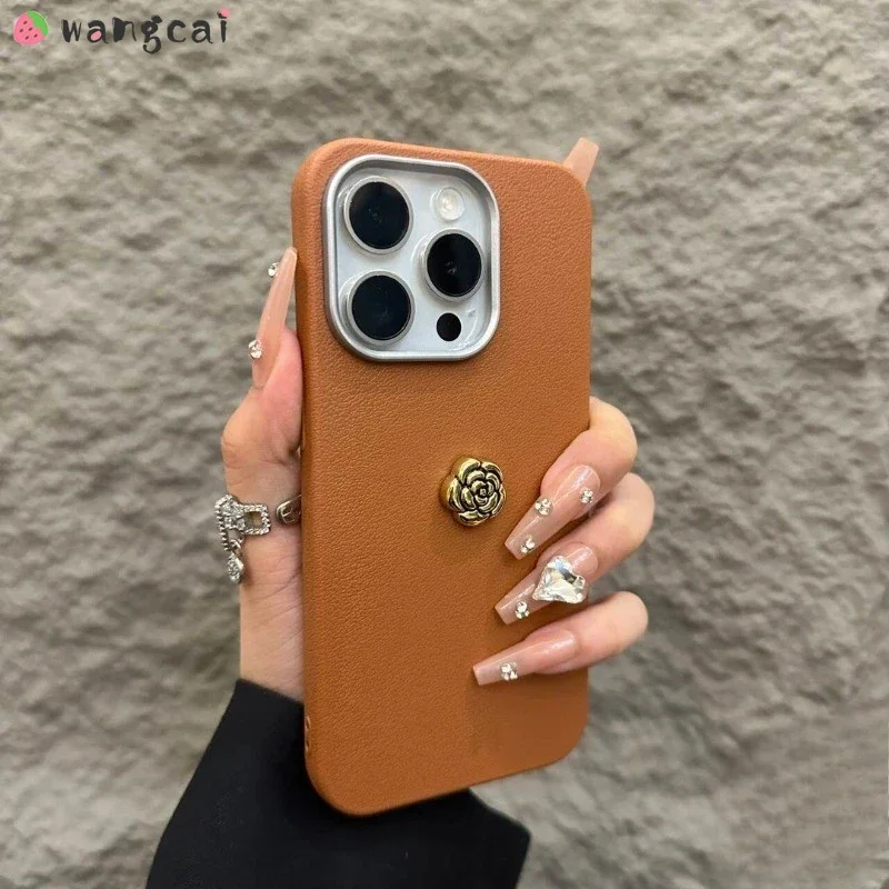 For Vivo Y200 Y200E Y100 Y17s T1 Pro Y20 Y20s Y20i Y20A Y20T Y20G Y12A Y12s Y11s S1 Pro Luxury Camellia Shockproof Soft Case