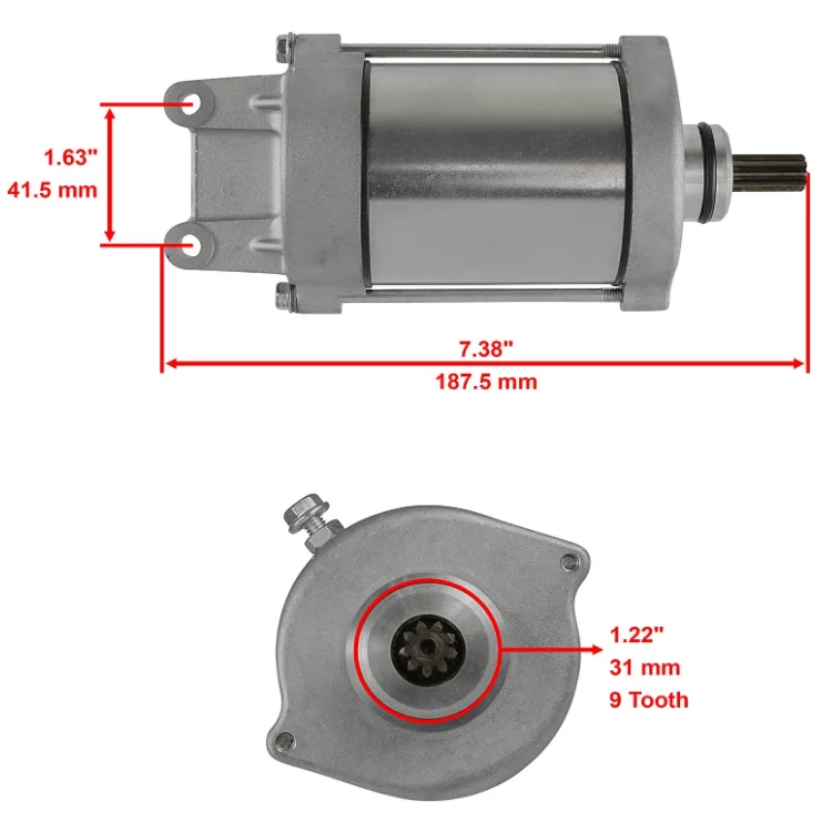 Starter compatible with Starter Honda 1000 Vtr1000F Vtr-1000F Super Hawk HONDA BANDIT 1000 OEM: 31200-MAT-003,31200-MV9-671