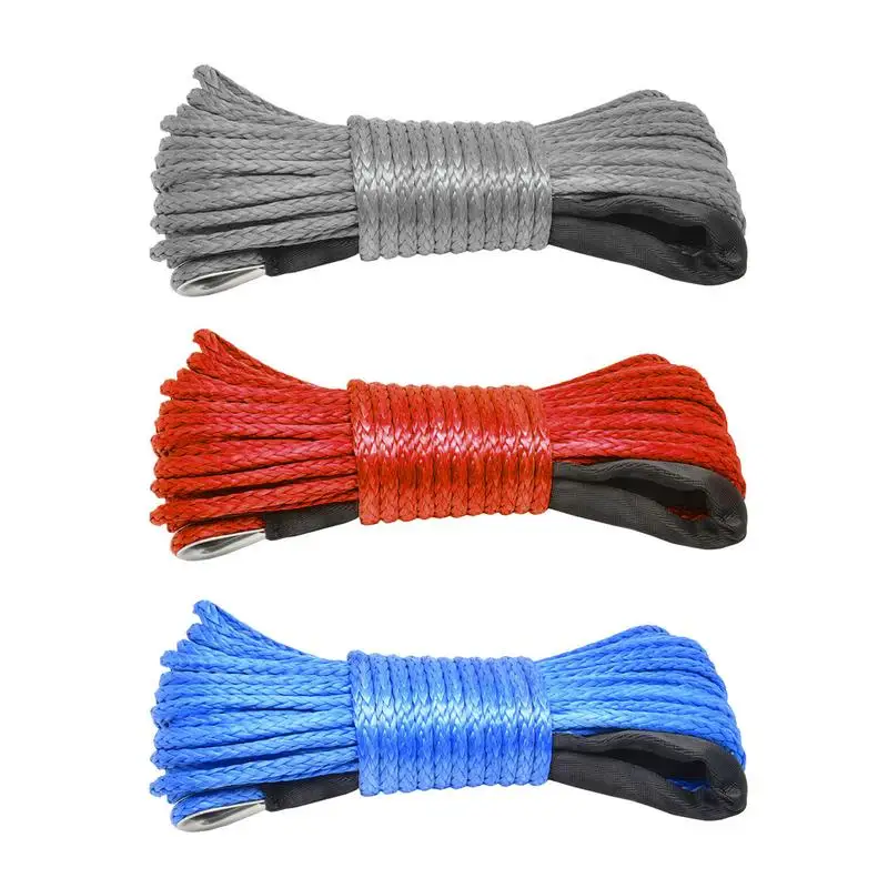 

1/4'' 50ft 7700LBS Synthetic Winch Rope Line For Off Road 4WD ATV SUV UTV / SXS Truck Boat Synthetic Winch Recovery Cable