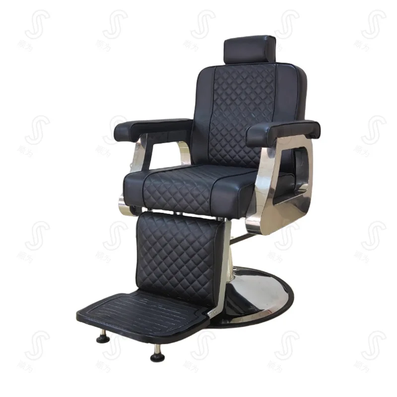 

Hair salon special celebrity barber shop chair can be reclined and lifted rotating high-end hair cutting stool shaving recliner