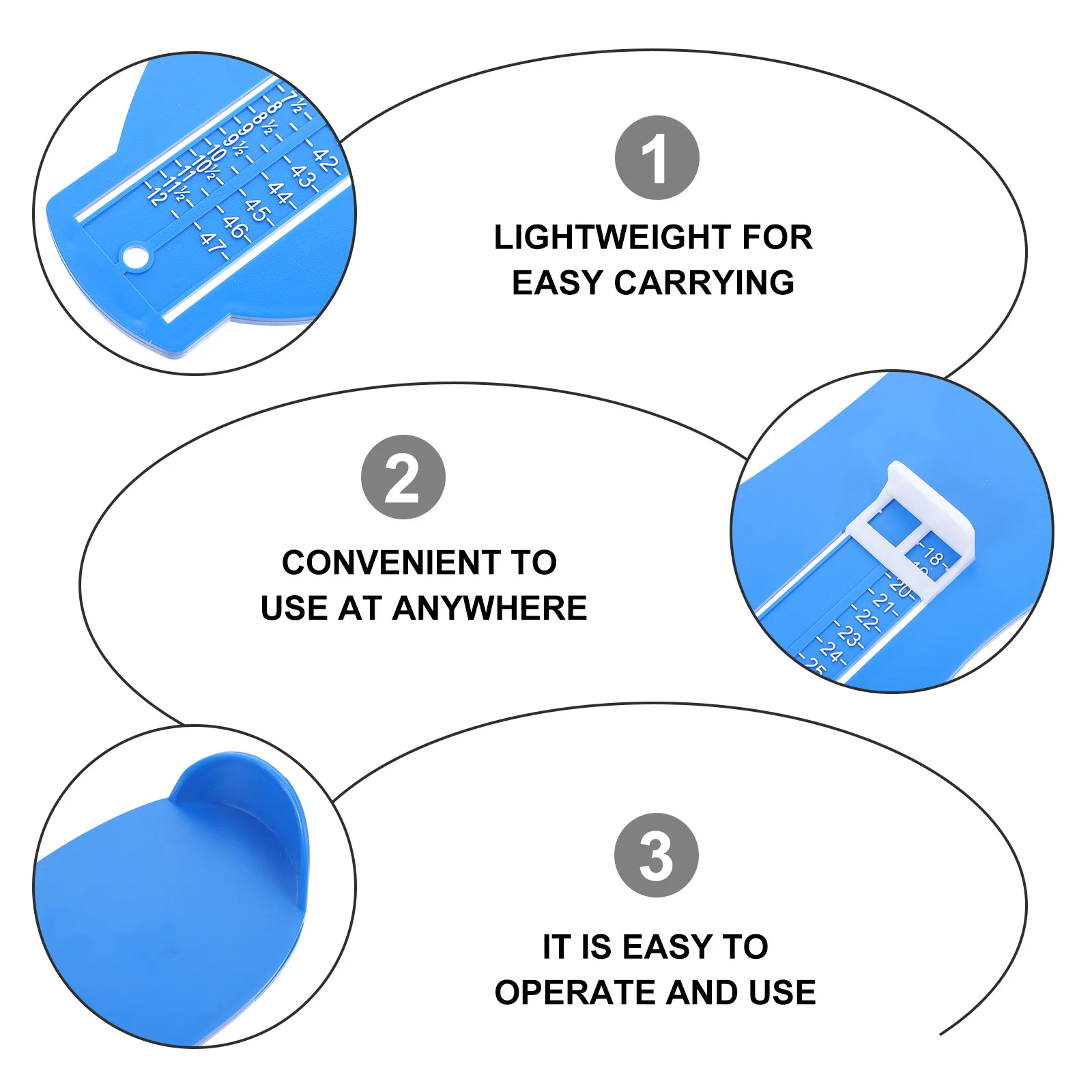 1 pçs dispositivo de medição de pé adulto sizer medição precisa portátil durável design simples armazenamento conveniente reino unido ue