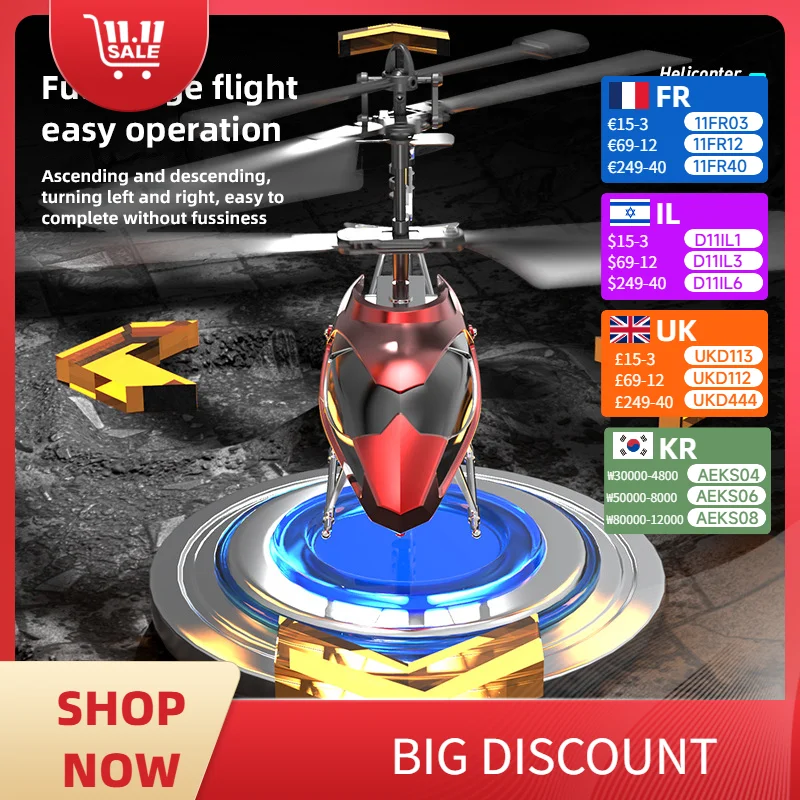 

3.5CH RC Helicopter with Light - XK913 Fall Resistant Remote Control Aircraft - Flying Toy for Kids Boys Gifts