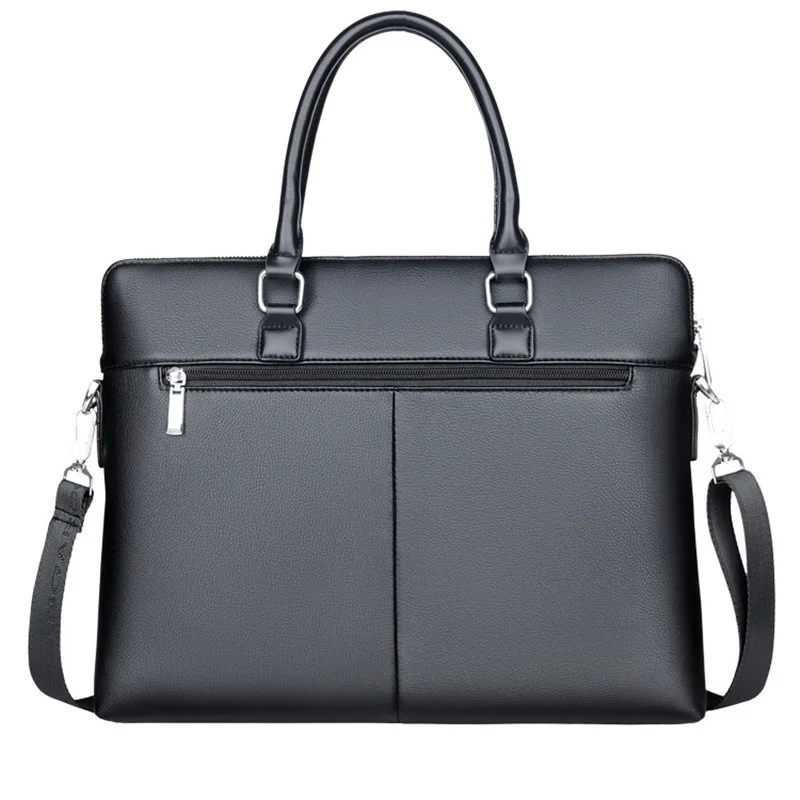 Vintage weiche Leder Aktentaschen Männer Business Handtasche horizontale Einkaufstasche Luxus Schulter Umhängetasche Büro männliche Laptop tasche