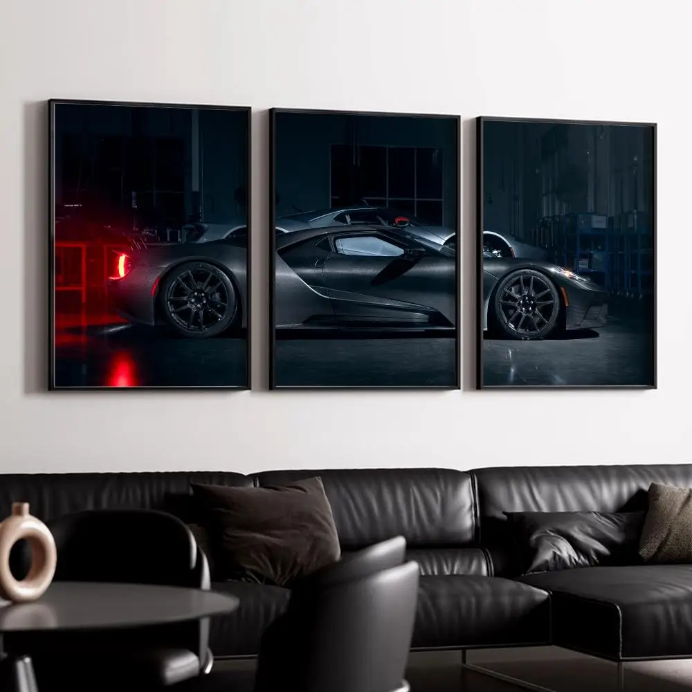 G-GT Liquid Carbon Edition Painting Calligraphy Canvas Wall Art Poster Set for Bedroom Living Room Home Decor Prints Gift