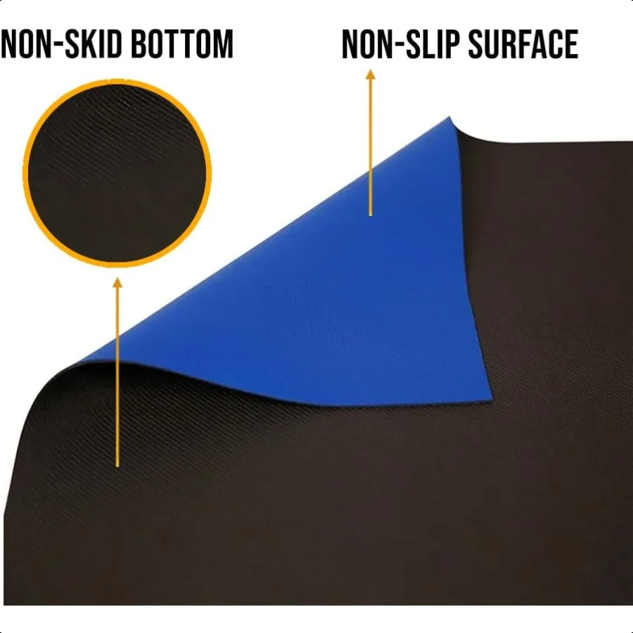 20' x 27" Blue Neoprene Floor Runner Non S Bottom Protect All Floor Surfaces Reusable Floor Protector with SlipProof Surface