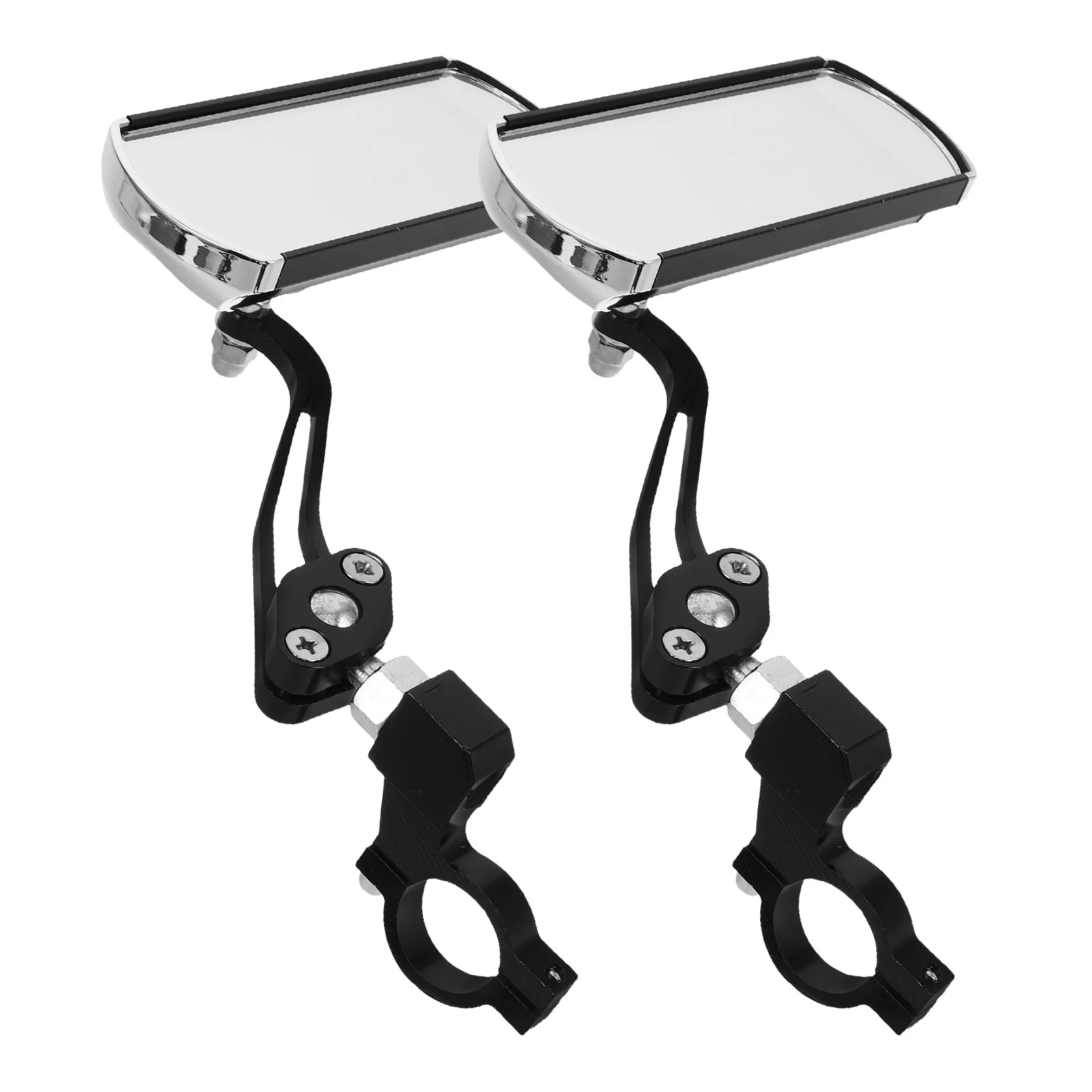 1Pair Bike Bar End Mirror 360degree Rotatable Wide Angle Visibility Durable Lightweight Universal Fit Cycling Safety