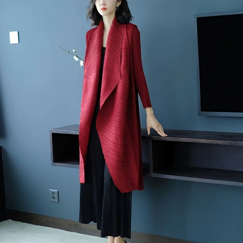 

Women's Long Folded Windbreaker Spring 2025 Fashion Casual Slimming Loose Fit Versatile Mom Coat Business Casual Wear