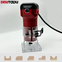 800w Woodworking Electric Trimmer 220V Trimming Machine Wood Router Milling Engraving Slotting Machine Carving Machine Tool