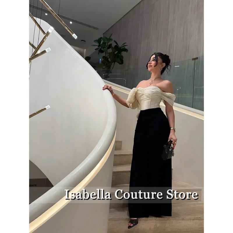 Nowoczesne sukienki wieczorowe dla kobiet, plisowane, z odkrytymi ramionami, kontrastowe kolory, krój syreny, długość do podłogi, formalna sukienka na przyjęcie, możliwość personalizacji.