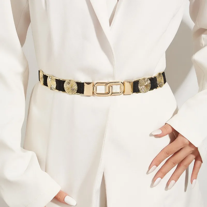 Spring and Autumn Elastic Elastic Coat Belt Accessories Decorative Dress Suit Waist Seal Women's Autumn and Winter Tide