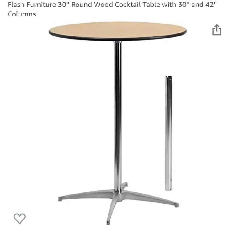 10PCS Wooden Portable Removable Outdoor Cocktail Table With Aluminum-Edged Round Bar Fixed High Dining Table