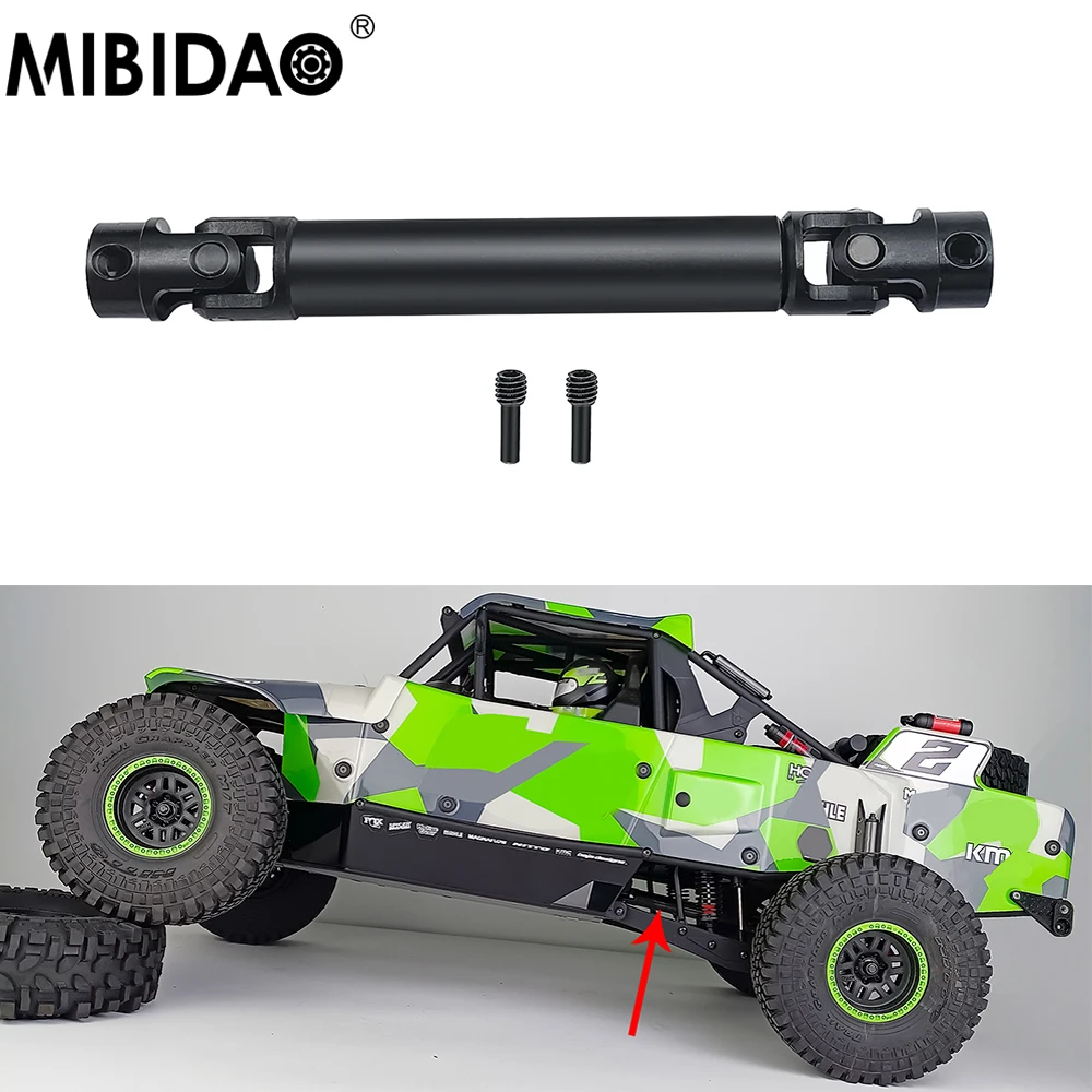 MIBIDAO Steel Drive Shaft Center Transmission Shaft for BAJAREY Hammer Rey 1/10 RC Buggy Car Upgrade Parts