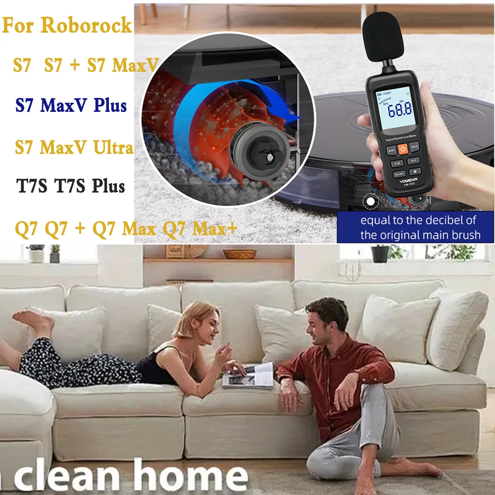 الأصلي القابلة للإزالة لينة سيليكون المتداول فرشاة ل Roborock S7 اكسسوارات Q7 S7maxv S70 S75 T7 S7PLUS روبوت مكنسة كهربائية أجزاء