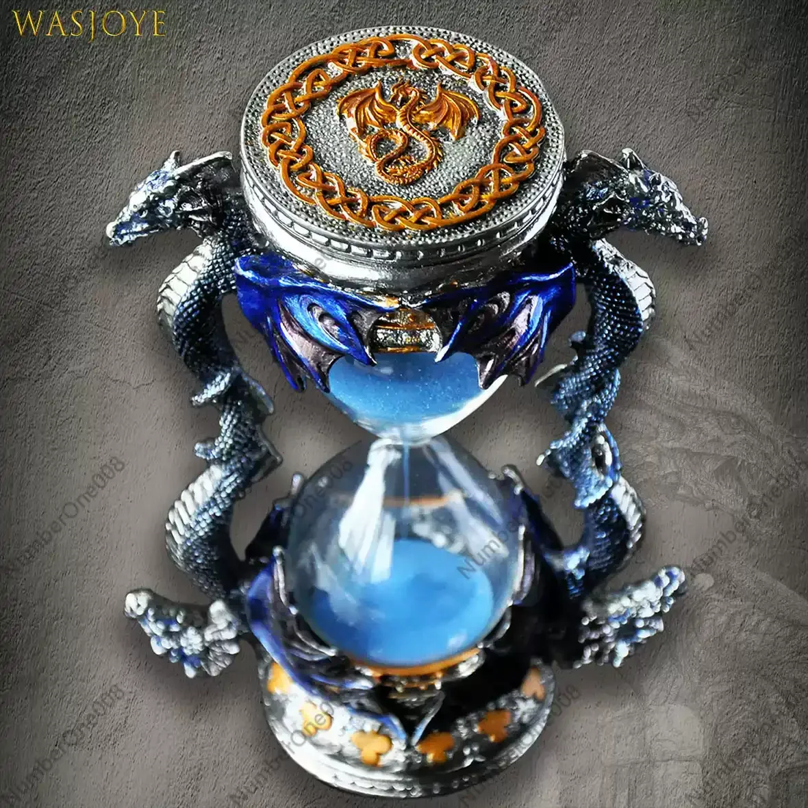 Yemengard Metal Hourglass 15 Minutes Timer Dragon Shape Creative Ornament Home Ornament Birthday Christmas Gift