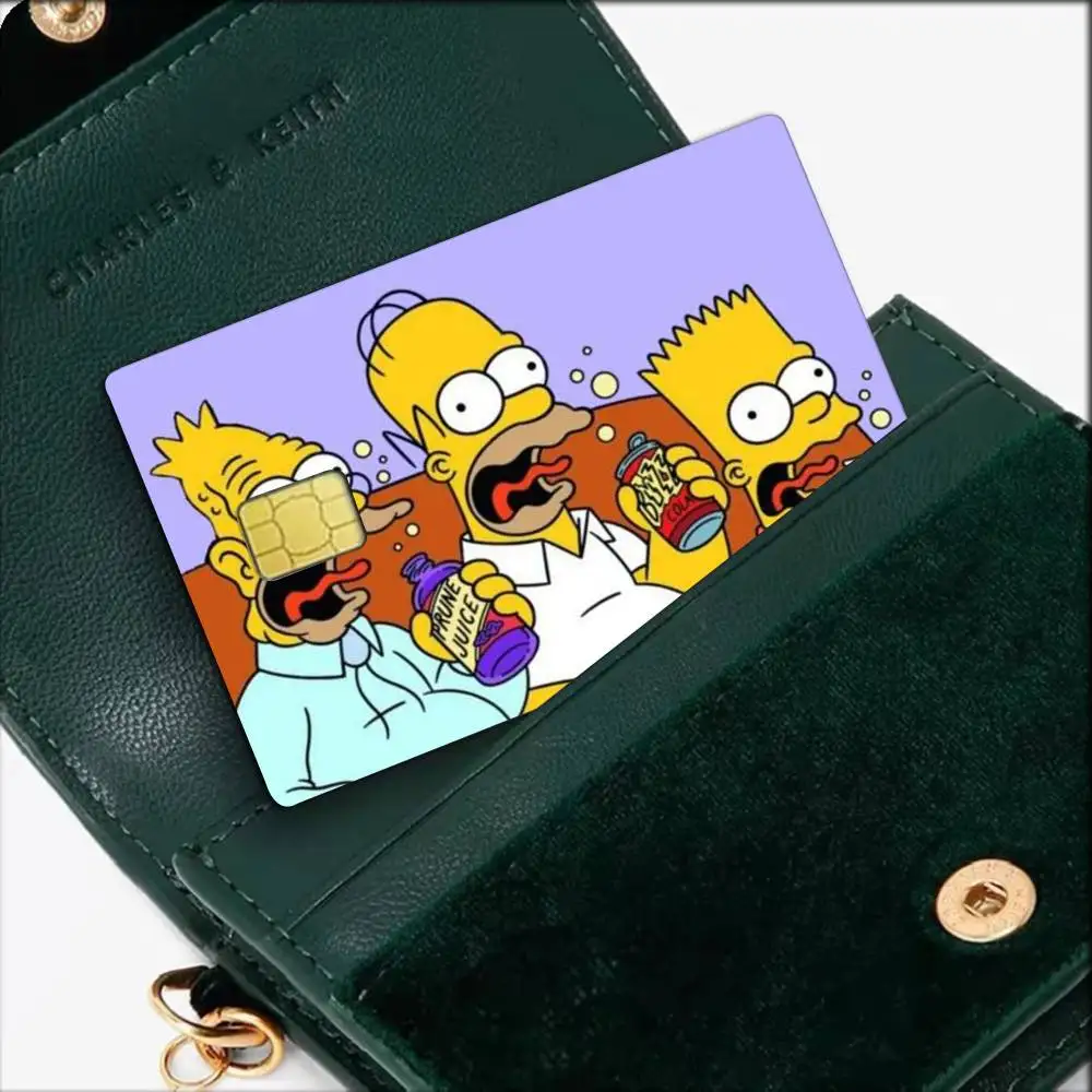 The S-Simpsons ANIME Waterproof Film Skin Cover Credit Card Stickers Debit Front Bank Bus Pass