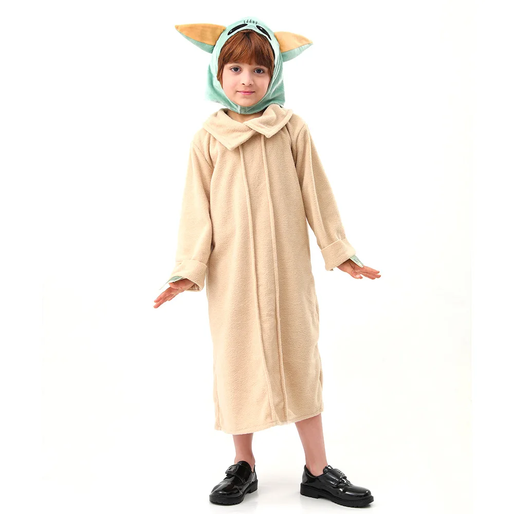 

Halloween Mandalorian Yoda Baby Children's Costume Stage Performance Cosplay Outfit Polyester Fiber 100% Authentic