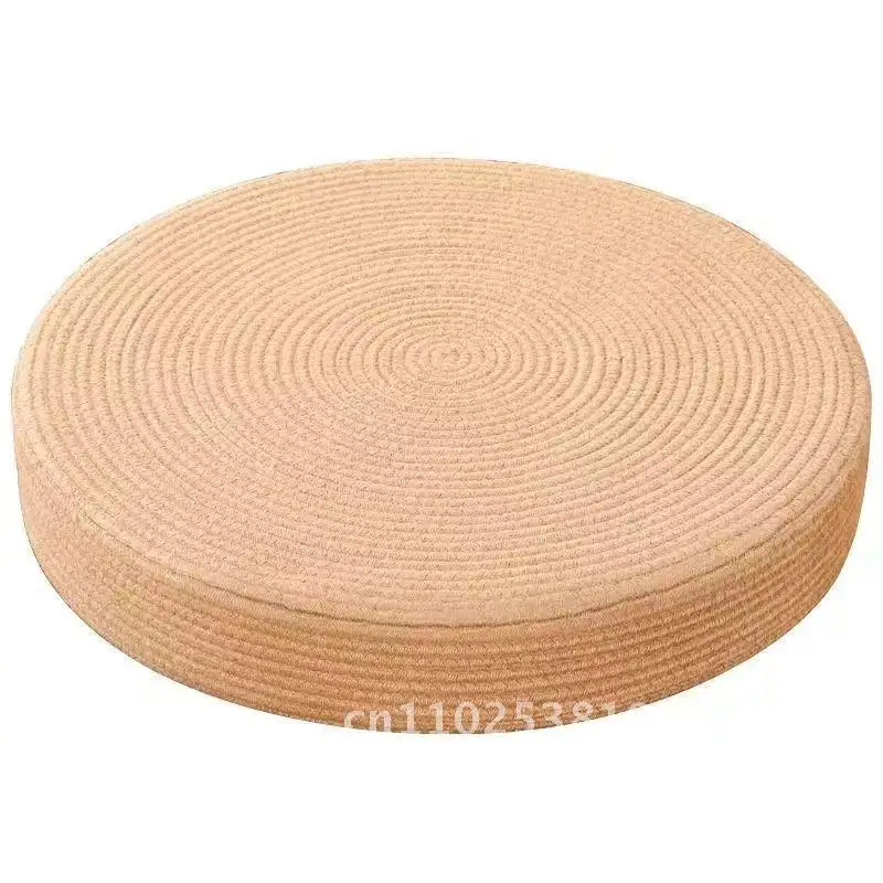 

Japanese-Style Hemp Rope Tatami Mat Futon Cushion Natural Jute Floor Sitting Meditation Mat for Bedroom Living Room Study