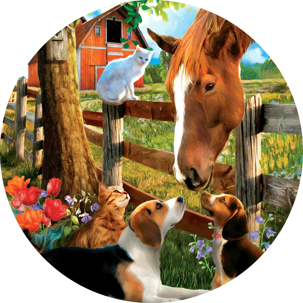 Dog And Horse  Wooden Jigsaw Puzzle Festival Gift Toys For Adults Animal Wood Puzzles Holiday Gift Puzzle Toy For Children