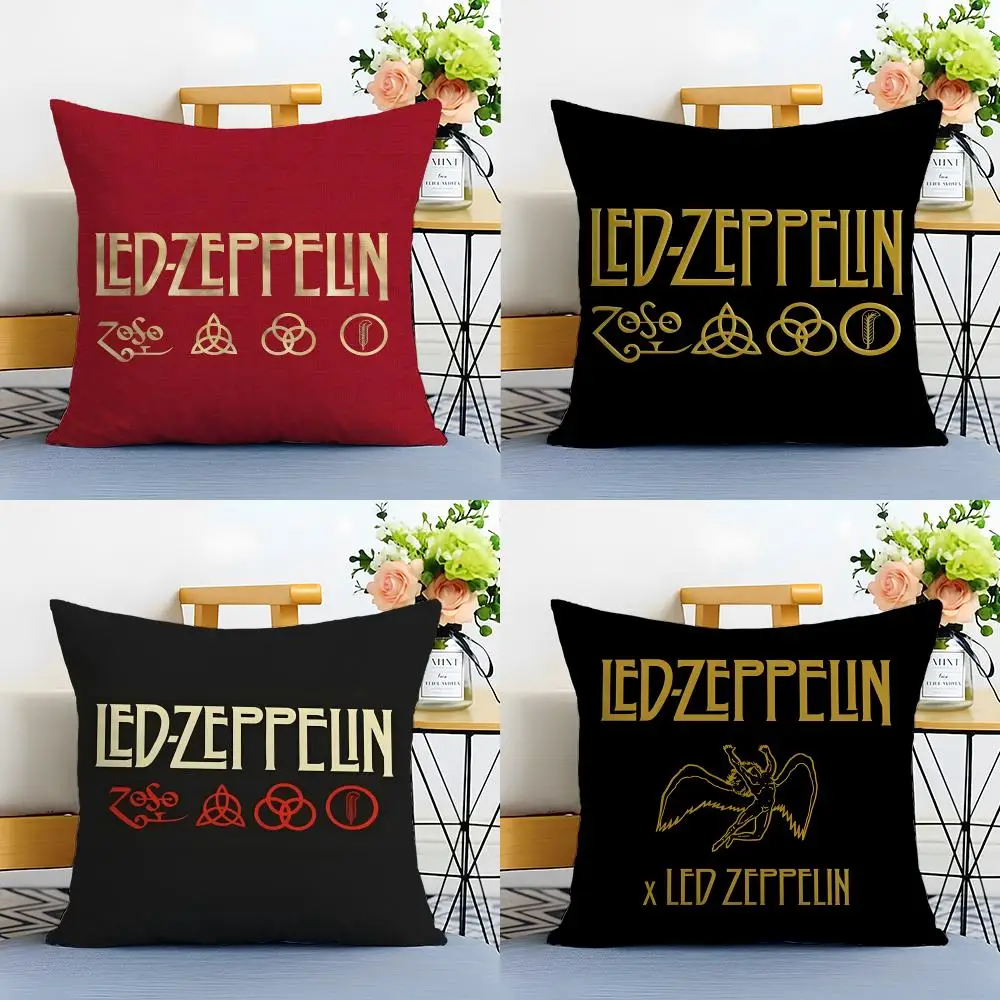 Stylish Home Legendary Band L-Led Zeppelin Cushion Cover Washable Linen comfort for Sofa Bed Cozy Home Room Decor