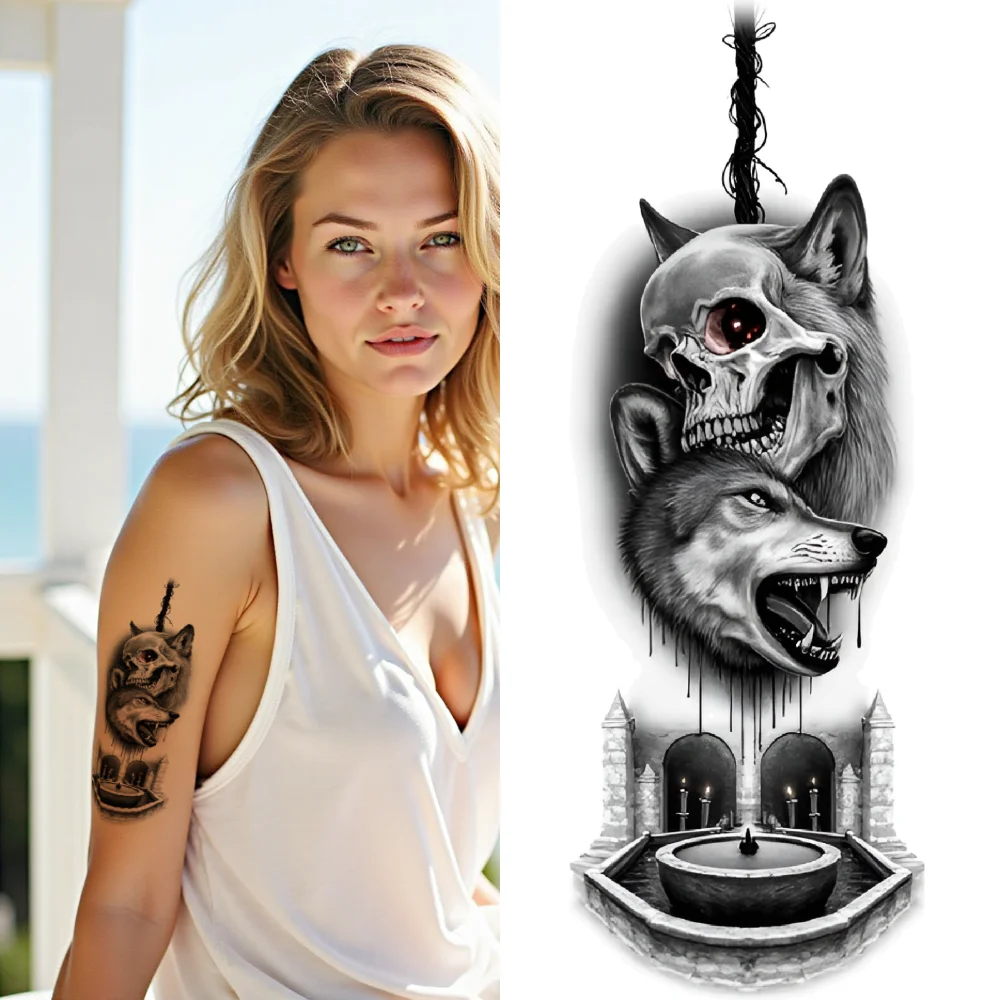 

3pcs Temporary Tattoo Cosmic Spiral Black And Grey Realism Compass And Rose Books And Feather Realistic Temporary Tattoos For