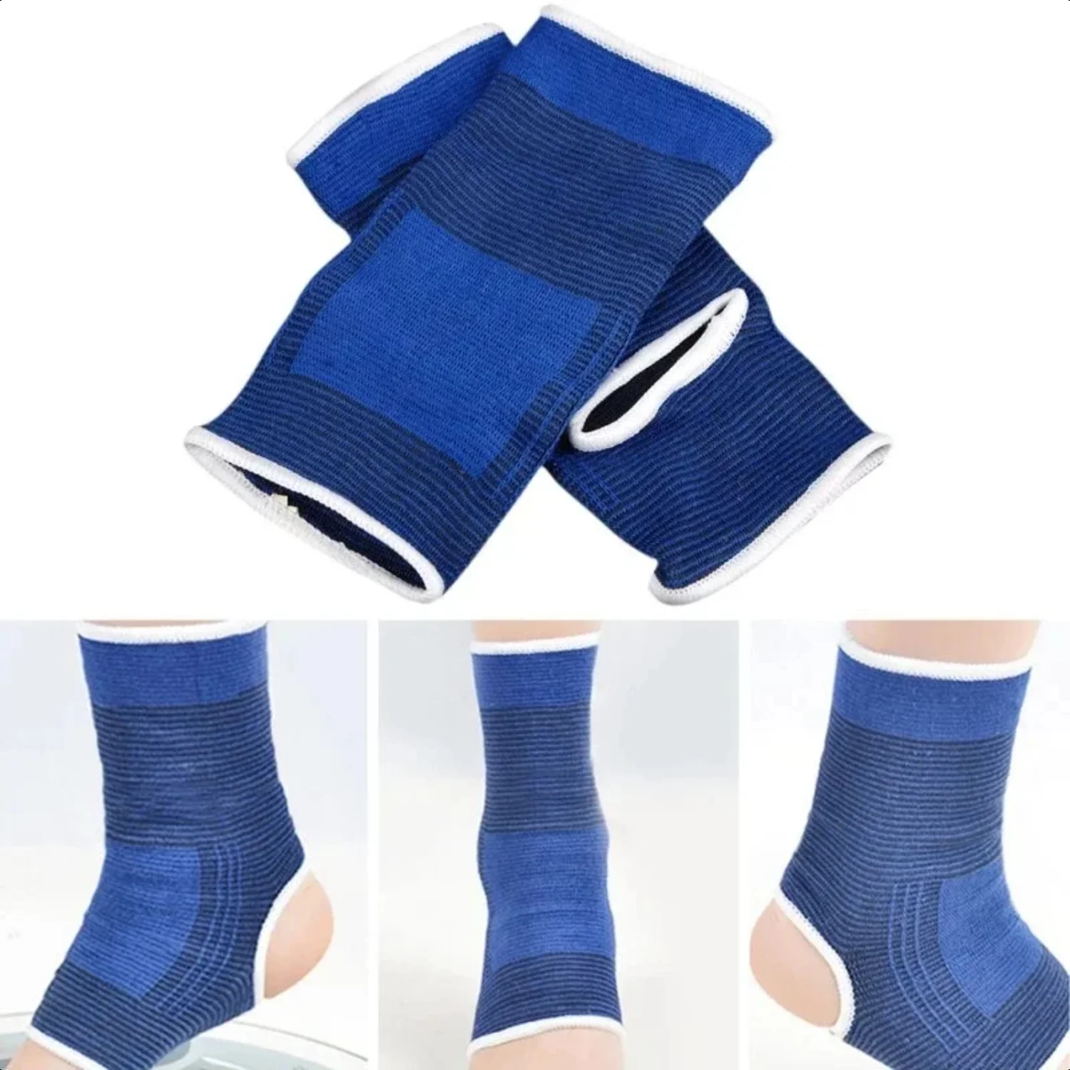 Elastic Ankle Support Brace Compression Wrap Sleeve Bandage Sports Relief Pain Gym Fitness Foot Protective Gear Nylon Ankle