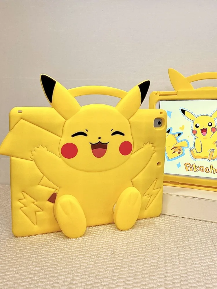Etui 3D Cartoon Anime Pokémon Pikachu na iPada Mini 1-7/Air 1-6/Pro 9.7-11 (2018-2025)/7-9/10 generacji M3, obudowa na tablet dla dzieci — zdjęcie produktu 7