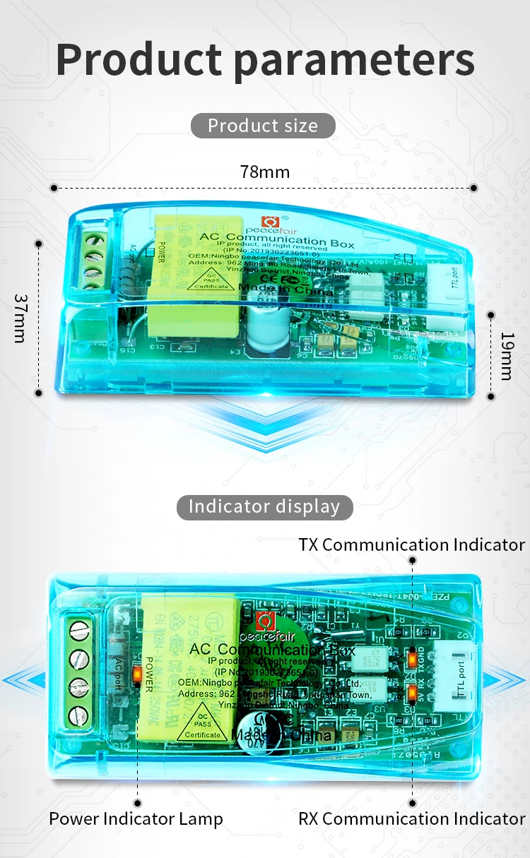 PZEM-004T AC Multifunction Meter Watts Power Volts Amps TTL Current Test Module with Coil 0-100A 80-260V AC for Arduino