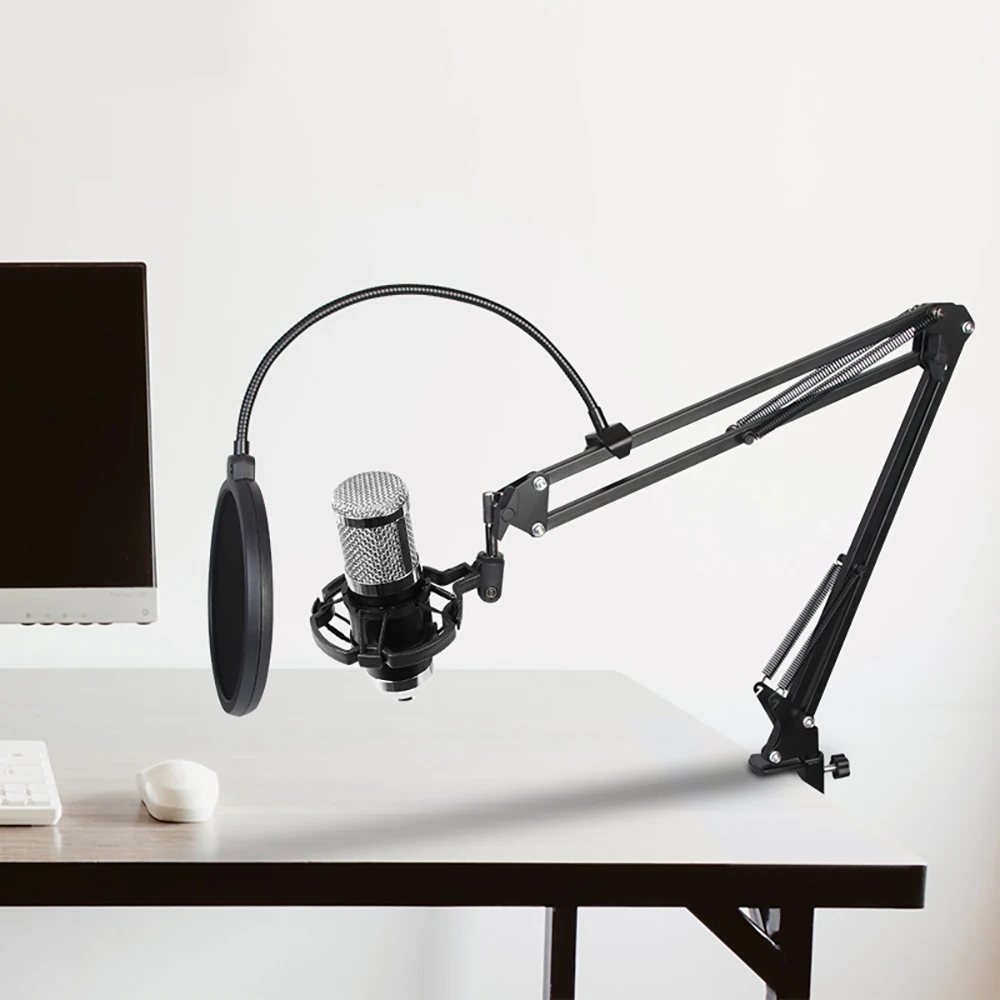 Biner A9 Flexible Desktop Microphone Stand USB Studio Recording Condenser Microphone for Gaming Youtube Live Streaming