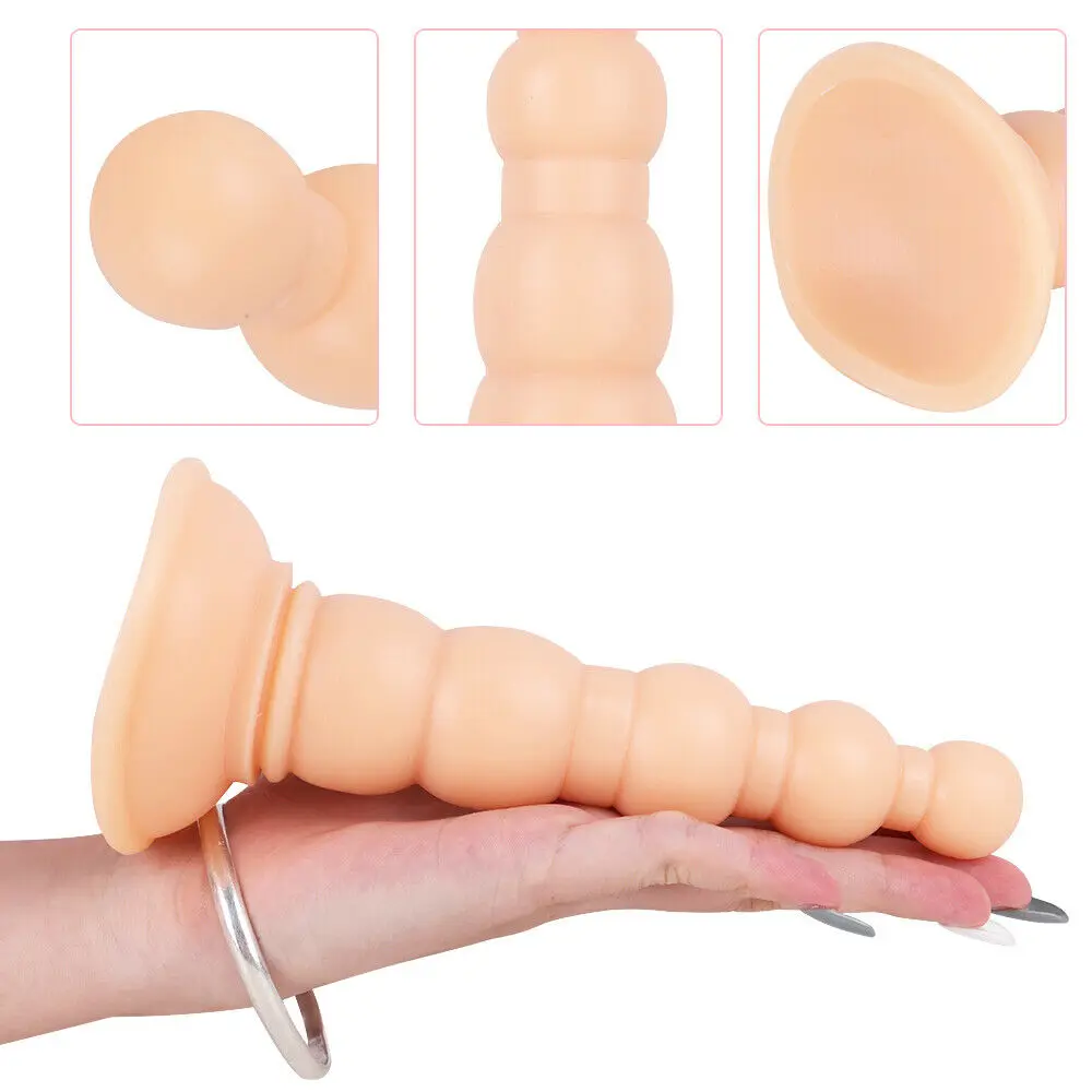 Anal Sex Toys Pull Beads Anal Dilator Soft Anal Plug Dildos with Suction Cup Stimulation Vagina Pagoda Vagina Anal Plug Sex Shop