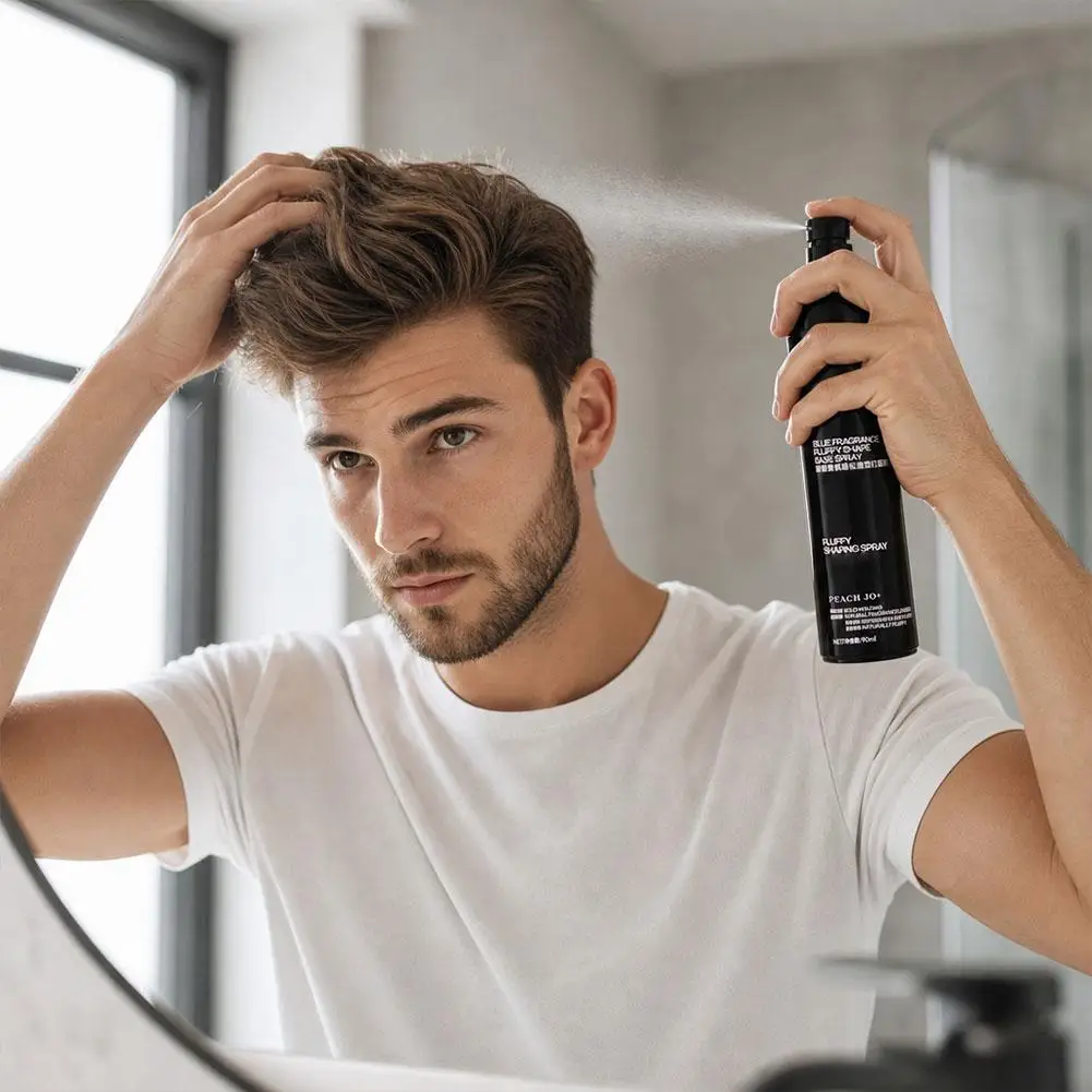 90ml Hair Fluffy Incremental Shaping Spray,Blue-Fragrance Lasting Styling Spray,Sea Salt Low Shine Hair Modeling Base Spray