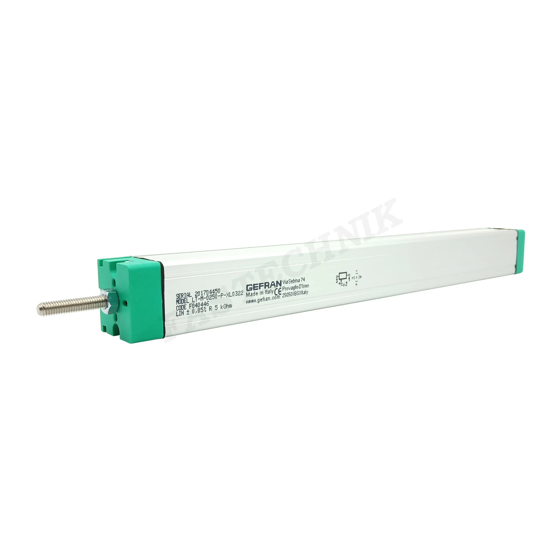 

GEFRAN linear displacement transducer/electronic ruler LT-M-0250-P-XL0322 ranging