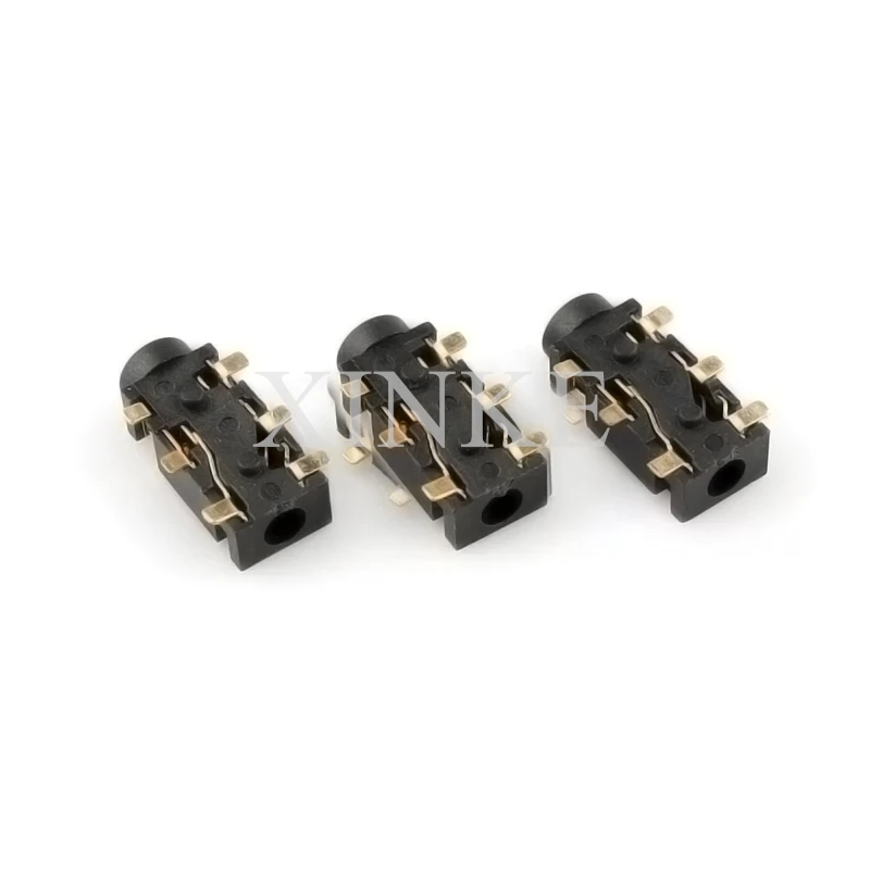 1PCS 2.5MM Female Audio Connector 6 Pin SMT SMD Headphone Jack Socket PJ-242 Gold-plated audio socket PJ242