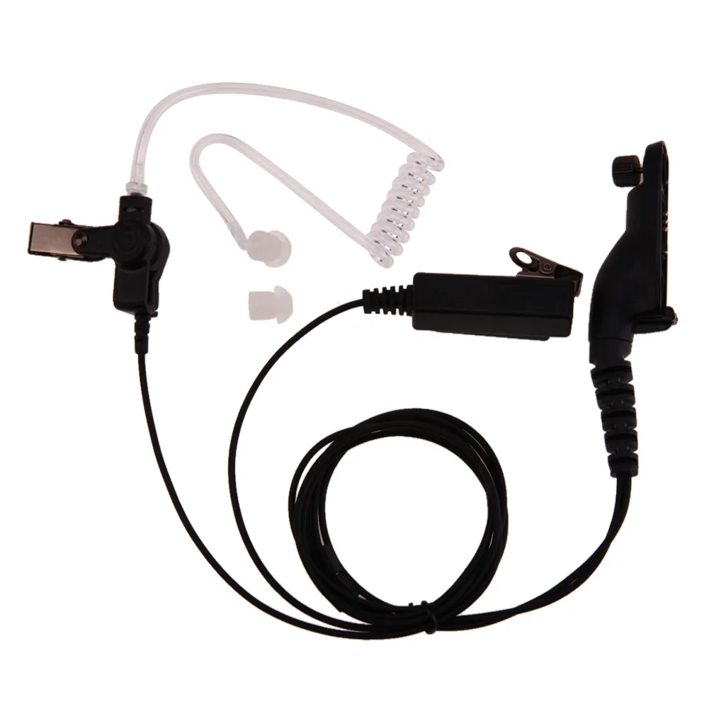 Transparent Coil Acoustic Air Tube Earplug Replacement For Radio Earpiece Headset for Motorcycle Helmet Intercom