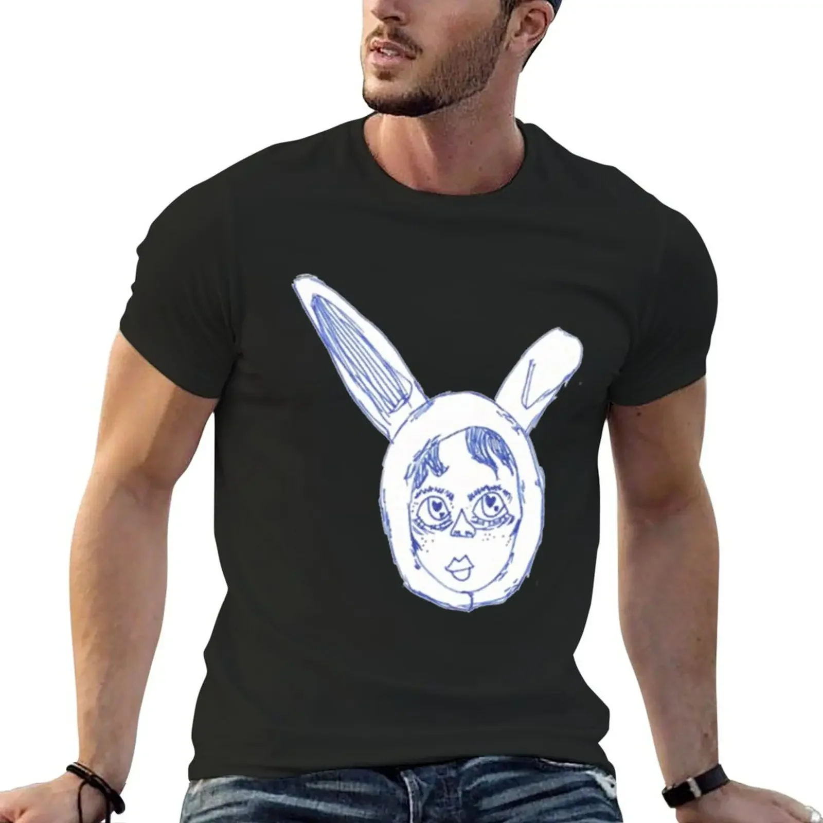 

cute enya enjajaja bunny T-Shirt cotton graphic tees boys whites graphic t shirts men