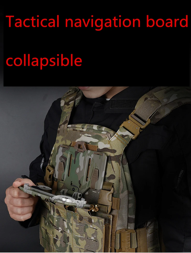 

Тактическая складная навигационная панель MOLLE, тактический жилет для страйкбола и охоты, нагрудный держатель для мобильного телефона, админ-панель для карт, чехол для iPhone
