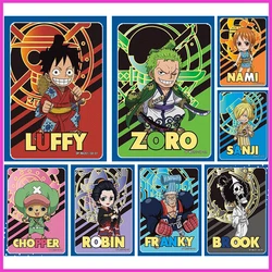 Anime ONE PIECE Rare SD Reflective Flash Cards Zoro Burukku Franky Usopp Nami Toys for boys Collectible Cards Birthday Gifts