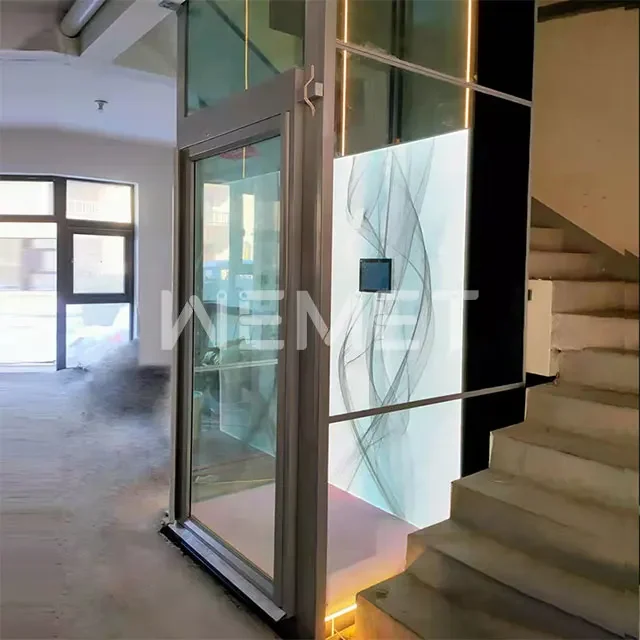 3-10m lifting height 3 floor small residential elevators home lift hydraulic house elevator with cabin