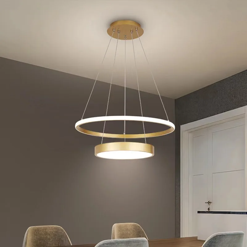 Modern LED Pendant Light, Luminárias, Anel de Suspensão, Cozinha, Jantar, Mesa, Quarto, Escritório, Restaurante, Decoração de Casa