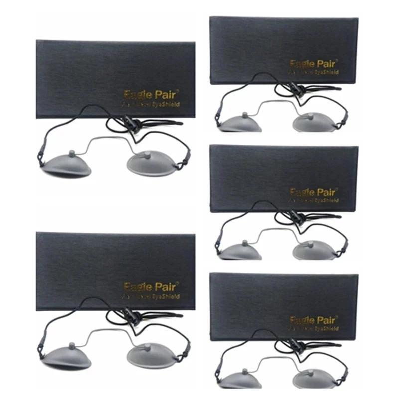 

5pcs OD7+ Steel Eyepatch Glasses Laser Protection Safety Goggles IPL Beauty Stainless 190nm-14000nm