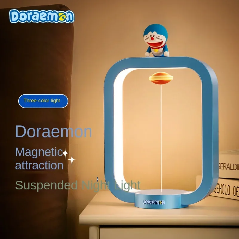 

Хит продаж: Ночник-балансир Дораэмон (аниме-мультфильм), USB, магнитный LED светильник, 3 цвета, кавайный настольный декор