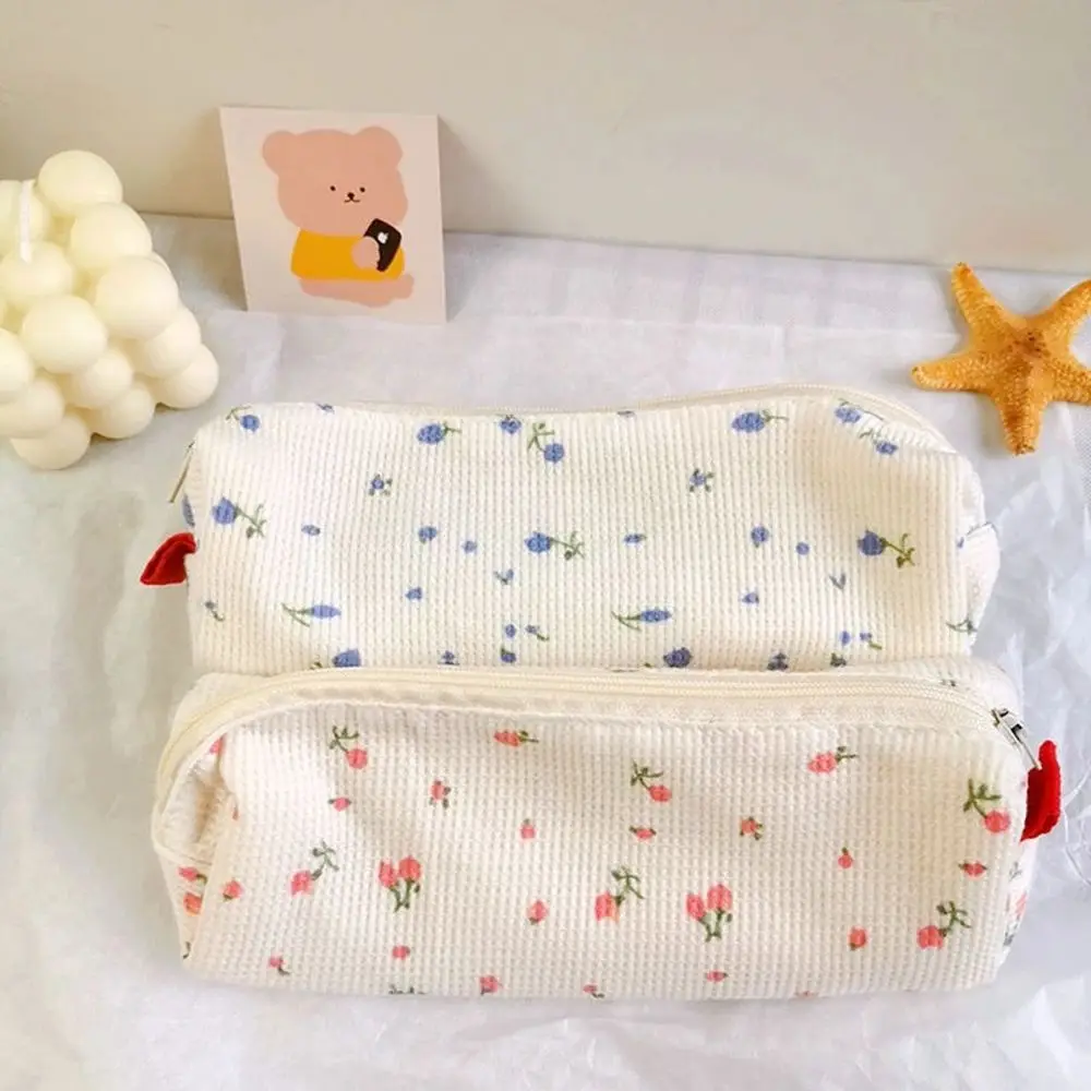 

Kawaii Floral Fresh Style Pencil Bag Small Flowers Pencil Cases Cute Simple Pen Bag Storage Bags School Supplies Stationery Gift