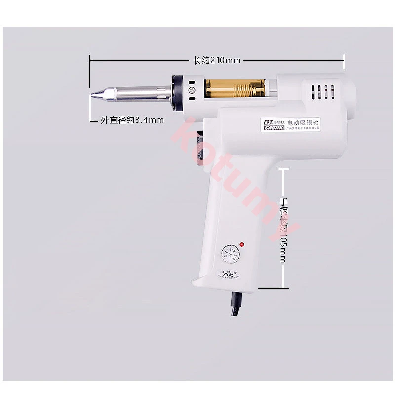 Imagem -03 - Vácuo Elétrico Desoldering Bomba Estanho Sucção Dispositivo Solda Sucker Gun Ferramenta de Remoção 100w 110v 220v