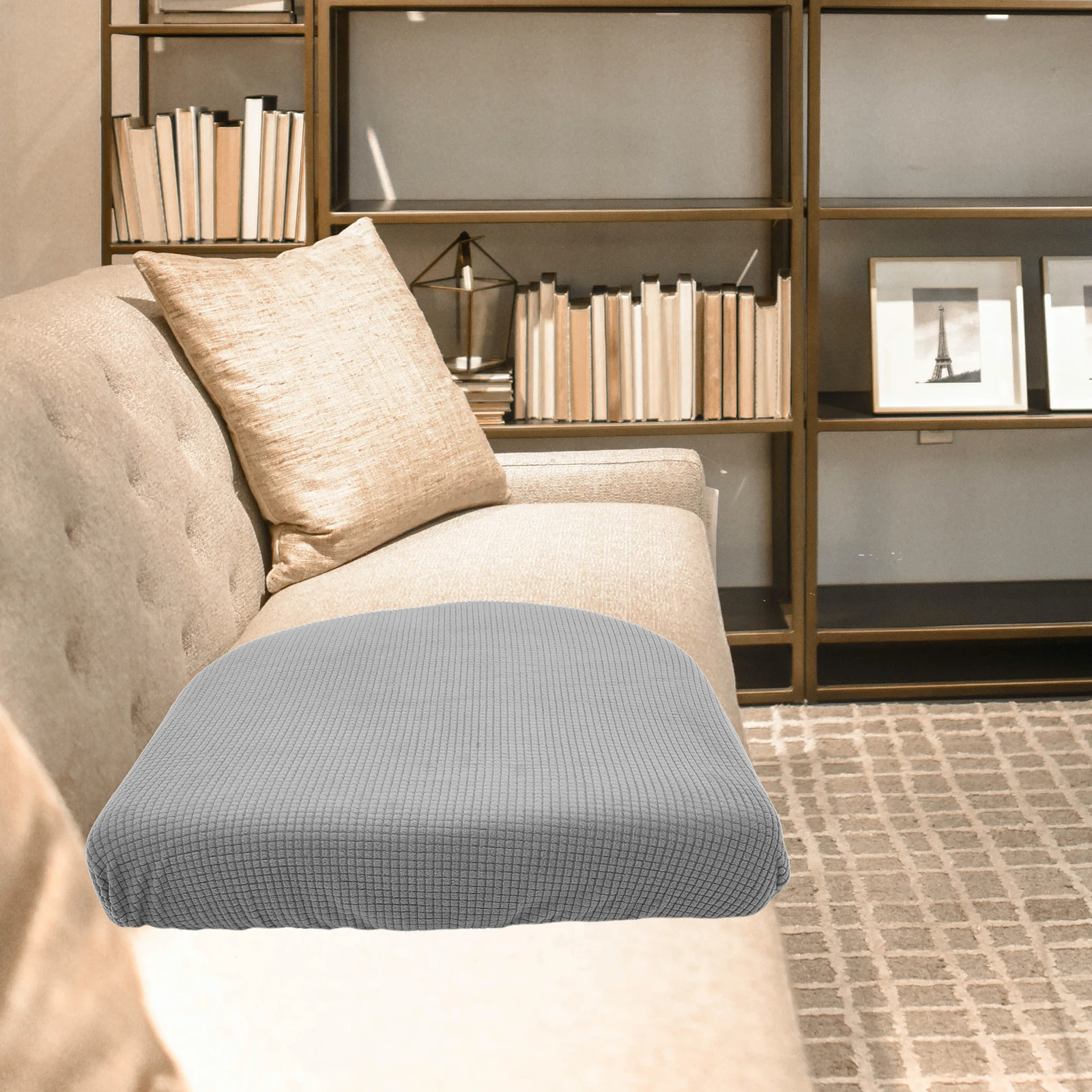 

Jacquard Stretch Sofa Cushion Cover Elastic Couch Seat Slipcover Armchair Cushion Cover Couch Accessory Sofa Seat Slipcover