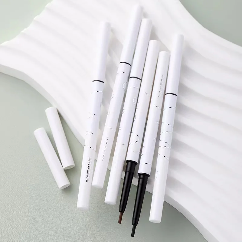 Penna per sopracciglia opaca impermeabile Trucco Doppia testa Durata Marrone Non sbavato Matita per sopracciglia Tinta con pennello Cosmetici