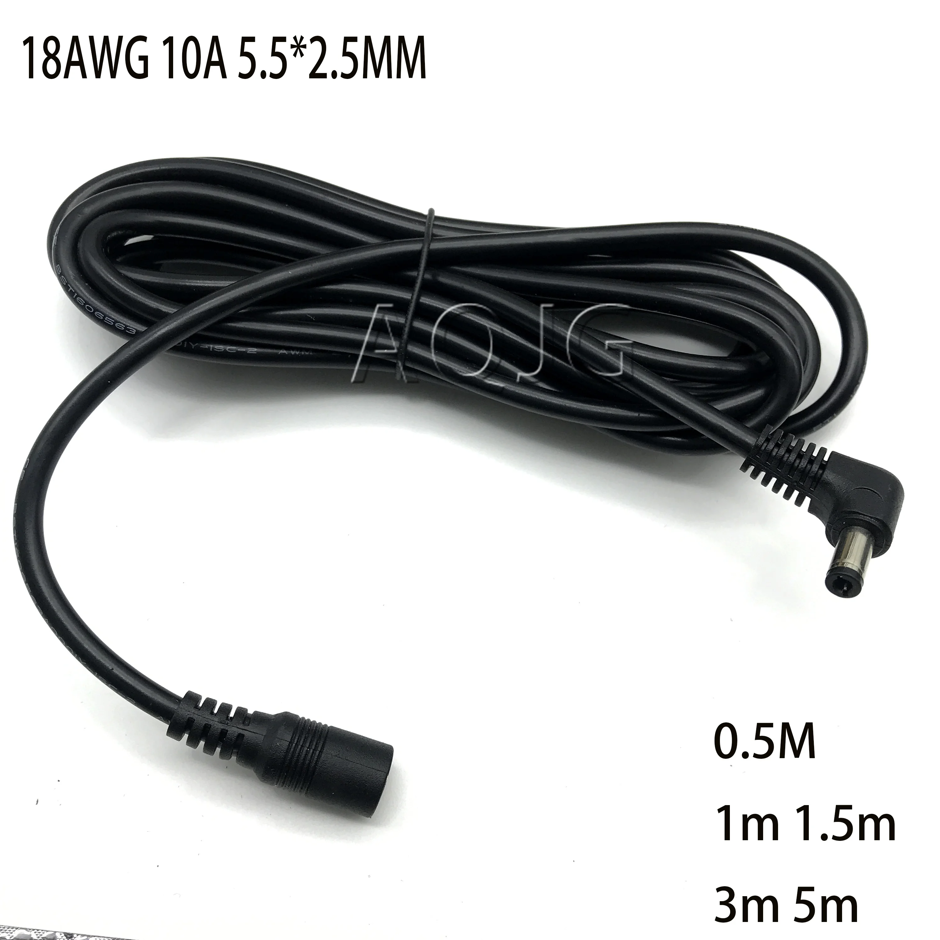 

Elbow 19V DC5.5*2.5MM Male to Female Notebook Power Extension Cord For Pole Meter Projector Power Cord 0.3m 0.5m 3m 5m 18AWG